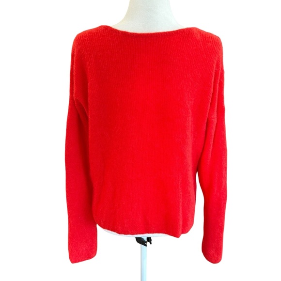 Sezane Gaspars Red Button Soft Cardigan Mohair Alpaca Sz M - Picture 5 of 11